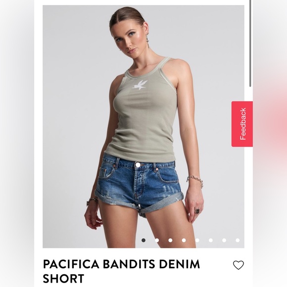 One Teaspoon Pants - One Teaspoon jean shorts. Pacifica Bandit style. Size 23.